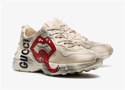 gucci sneakers with red lips|red gucci sneakers women.